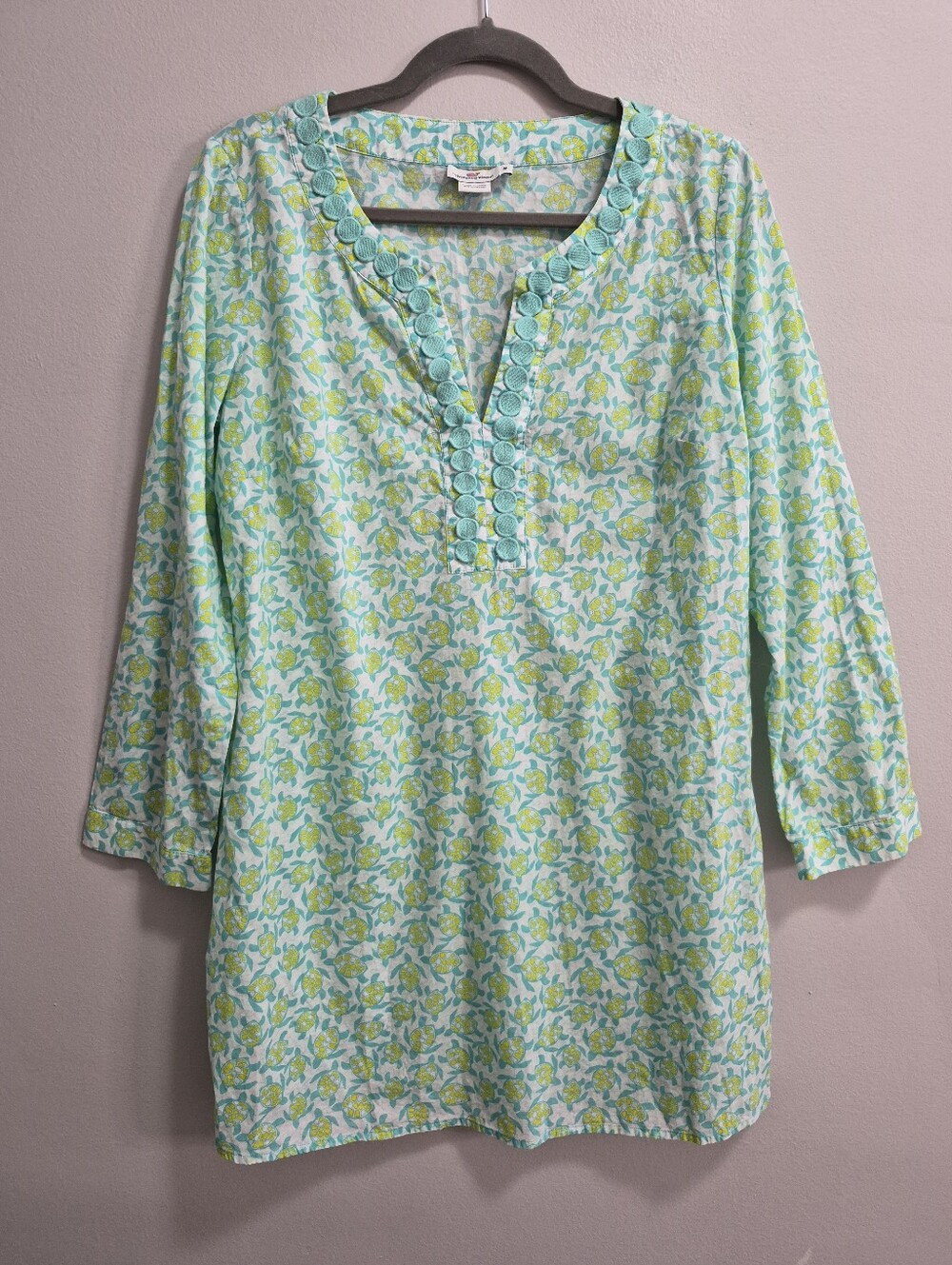 Vineyard Vines Tunic Swim Coverup Turtle Print Size Medium